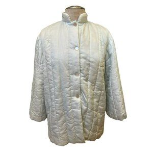 VINTAGE Women's Nanette Undies Co. Blue Long Sleeve Bed Jacket, Size Medium